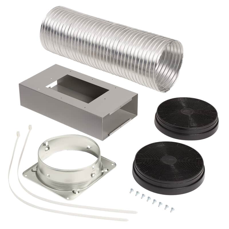 Optional ductless kit for BWT series range hoods