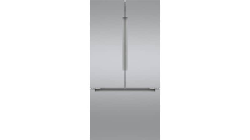 800 Series French Door Bottom Mount Refrigerator 36'' Brushed steel