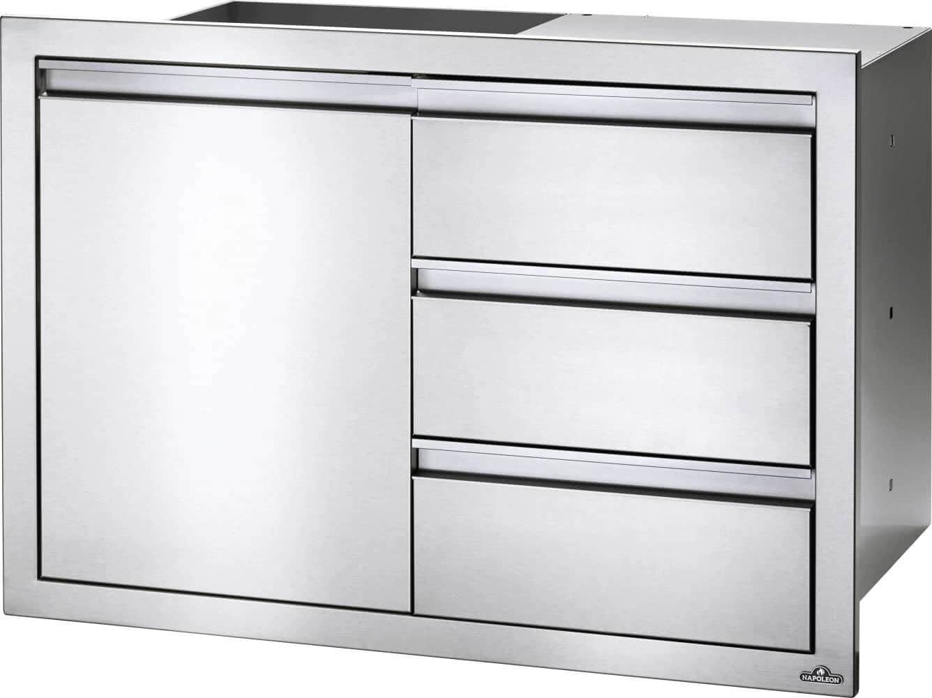 36 x 24 inch Single Door & Triple Drawer Combo and Triple Drawer