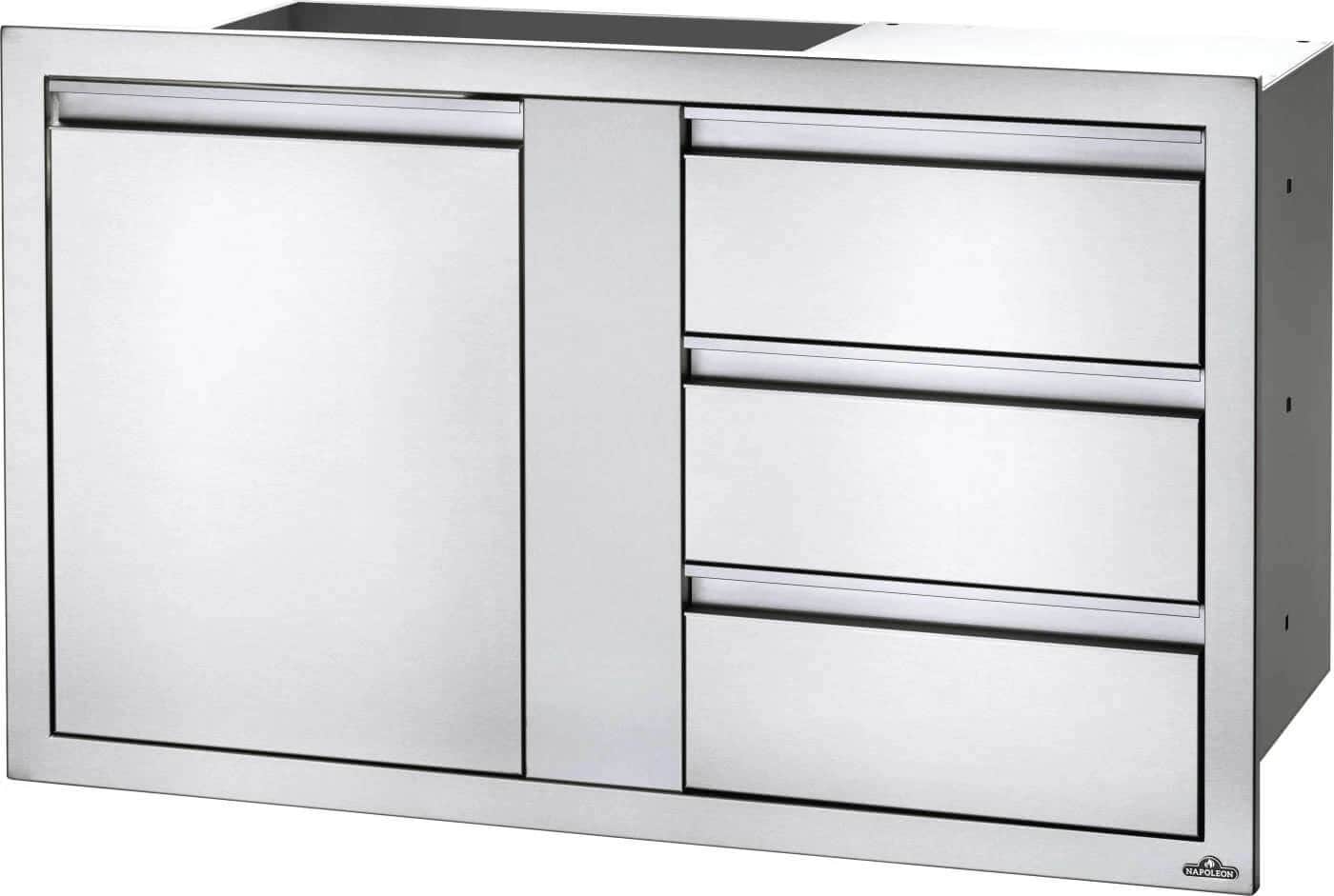 42 x 24 inch Large Single Door & Triple Drawer and Triple Drawer