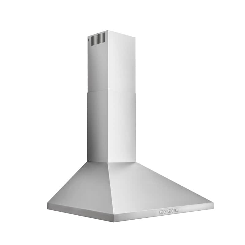 30-Inch Convertible Wall-Mount Pyramidal Chimney Range Hood, 450 Max CFM