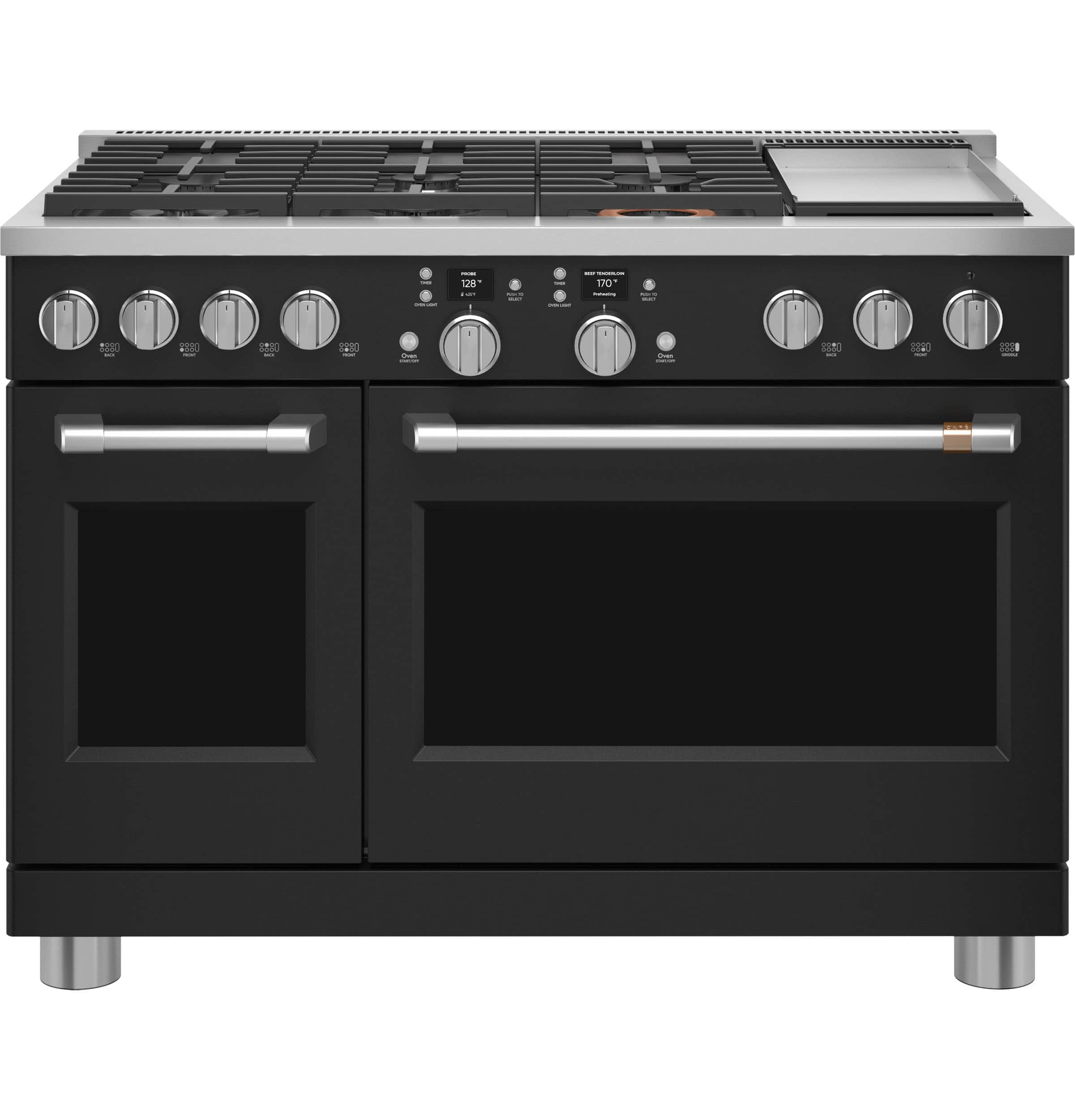 Café 48" Smart Dual-fuel Commercial-style Range With 6 Burners And Griddle (natural Gas)