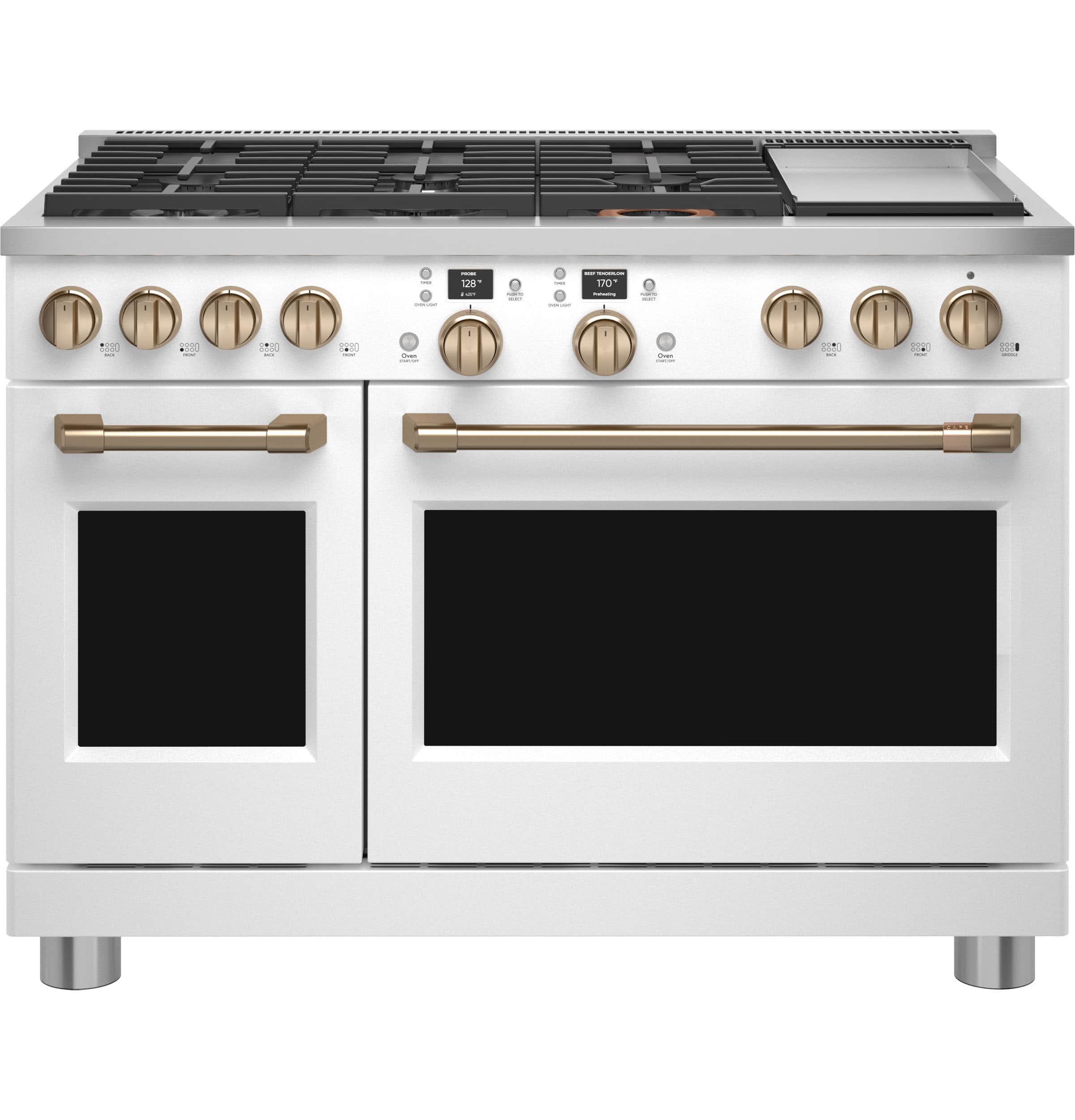 Café 48" Smart Dual-fuel Commercial-style Range With 6 Burners And Griddle (natural Gas)