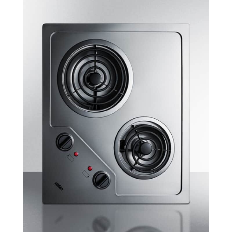 21" Wide 115V 2-Burner Coil Cooktop