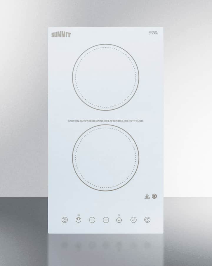 12" Wide 115V 2-Burner Radiant Cooktop