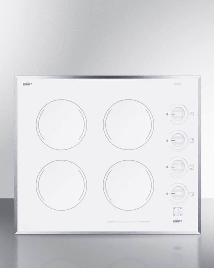 24" Wide 230V 4-Burner Radiant Cooktop