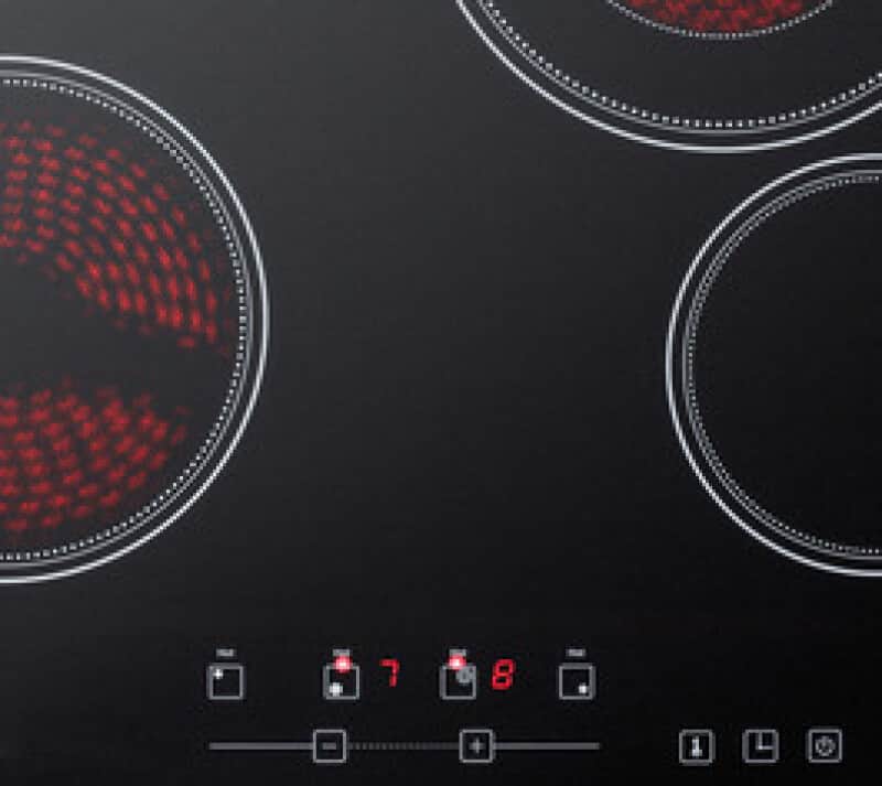 24" Wide 230V 4-Burner Radiant Cooktop