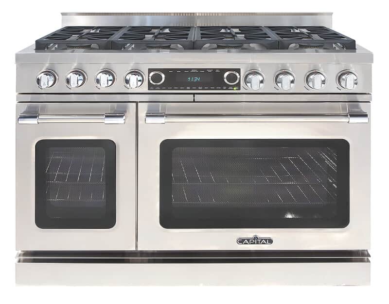 48″ Grand Chef Dual Fuel Range 8 Sealed Burners NG