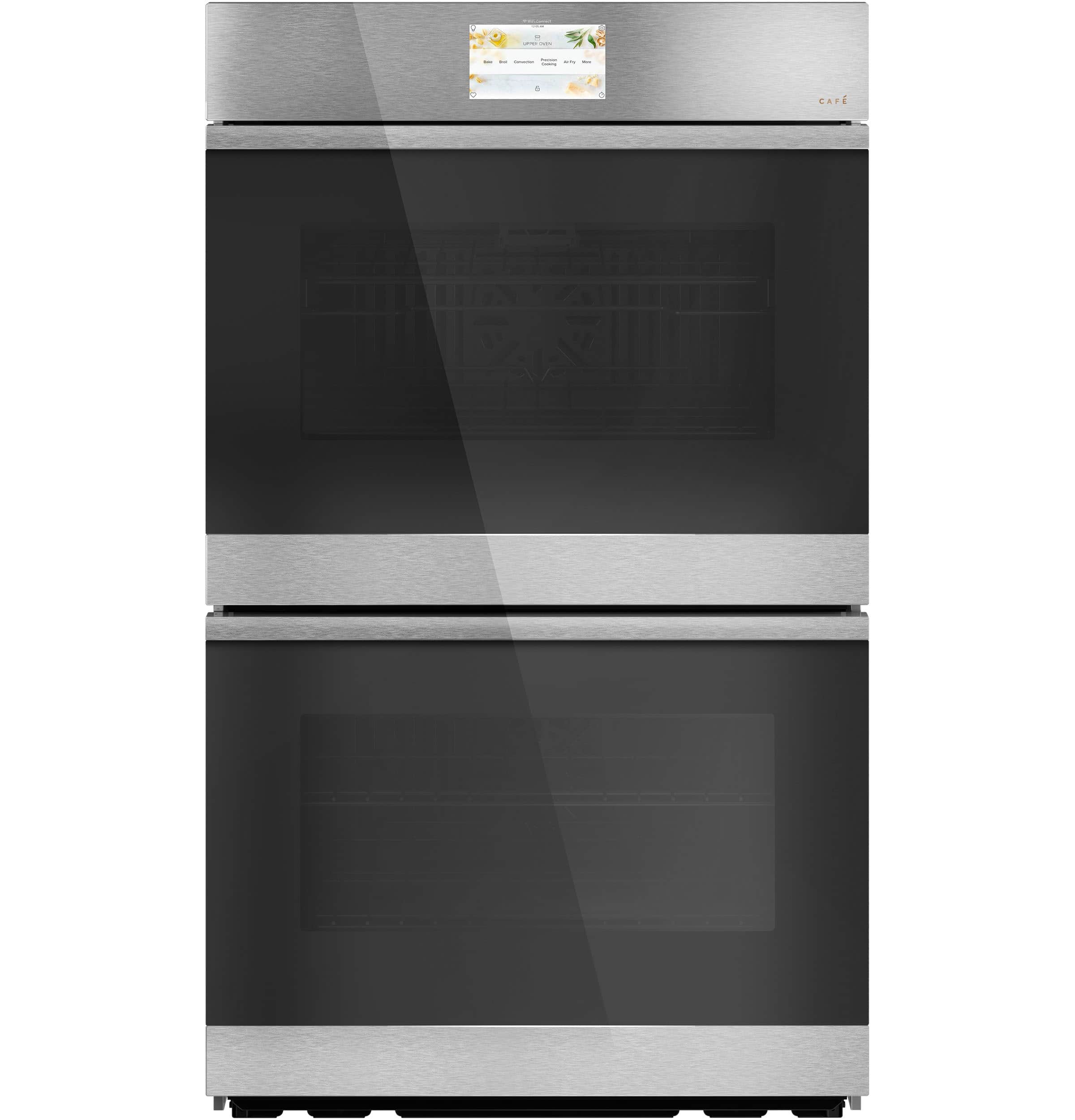 Café 30" Smart Built-in Convection Double Wall Oven In Platinum Glass