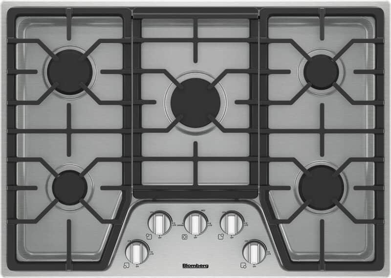 30" 5 Burner Built-In Gas Cooktop, Front Controls
