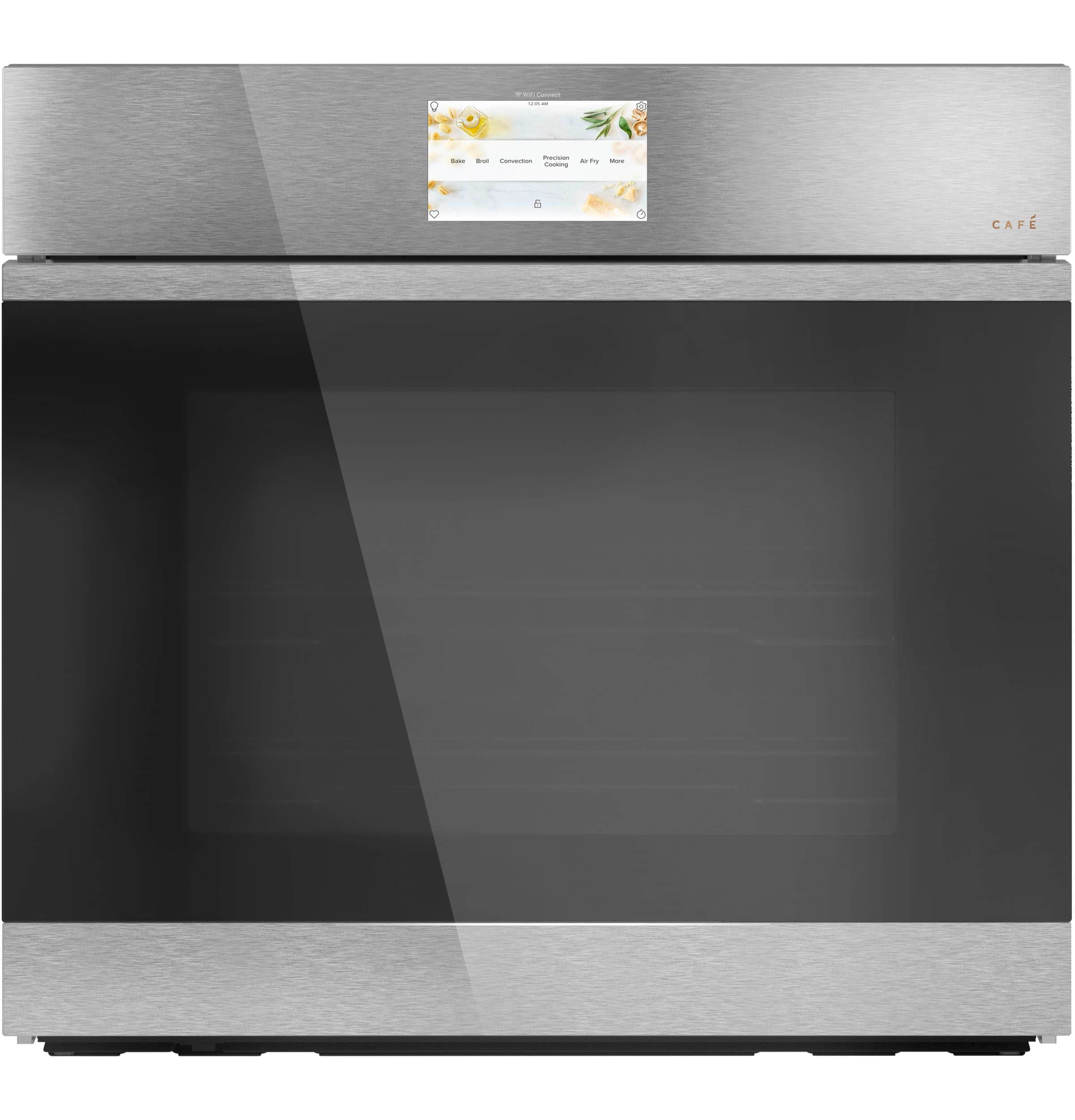 Café 30" Smart Built-in Convection Single Wall Oven In Platinum Glass
