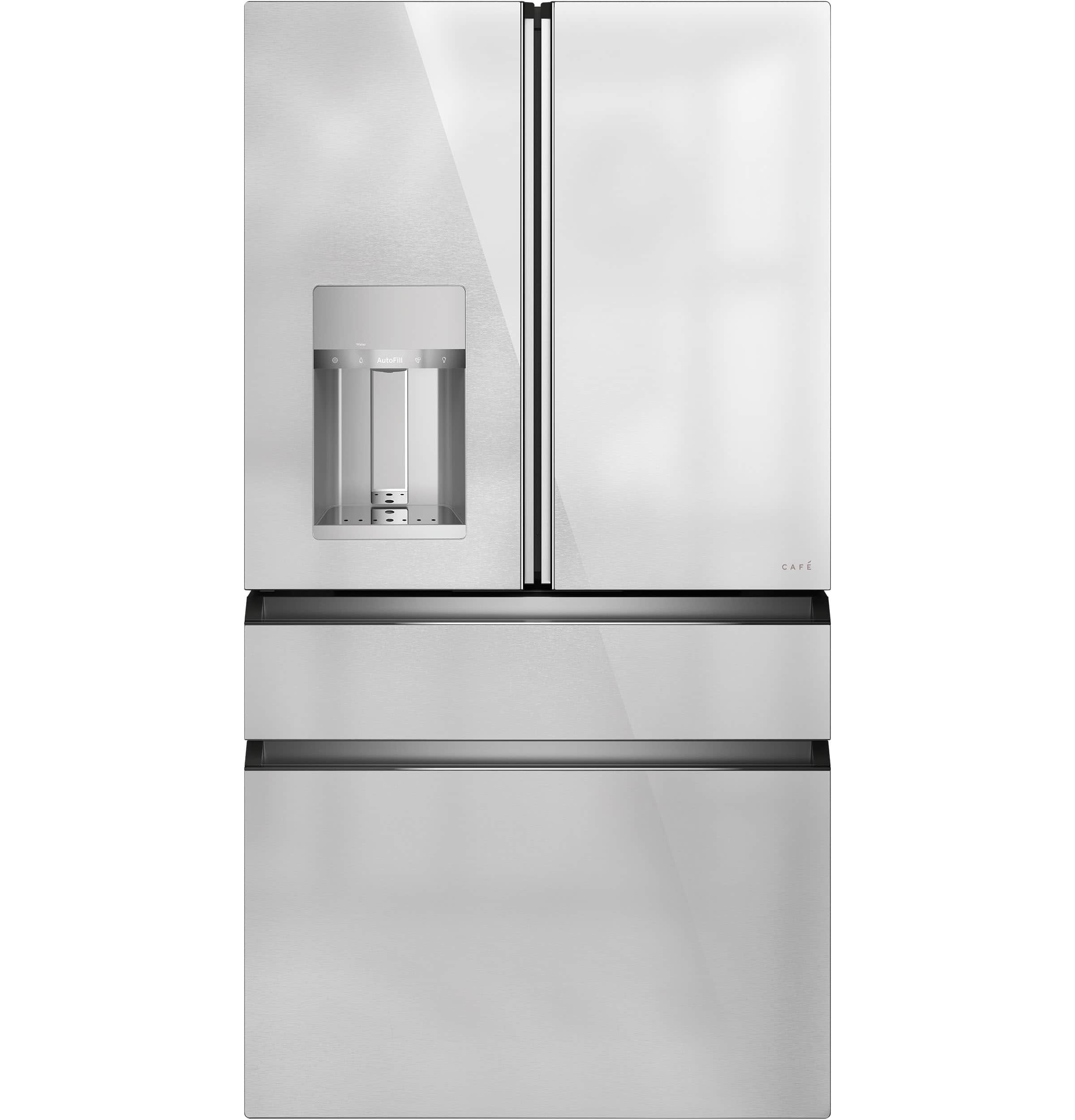 Café 22.3 Cu. Ft. Smart Counter-depth 4-door French-door Refrigerator In Platinum Glass