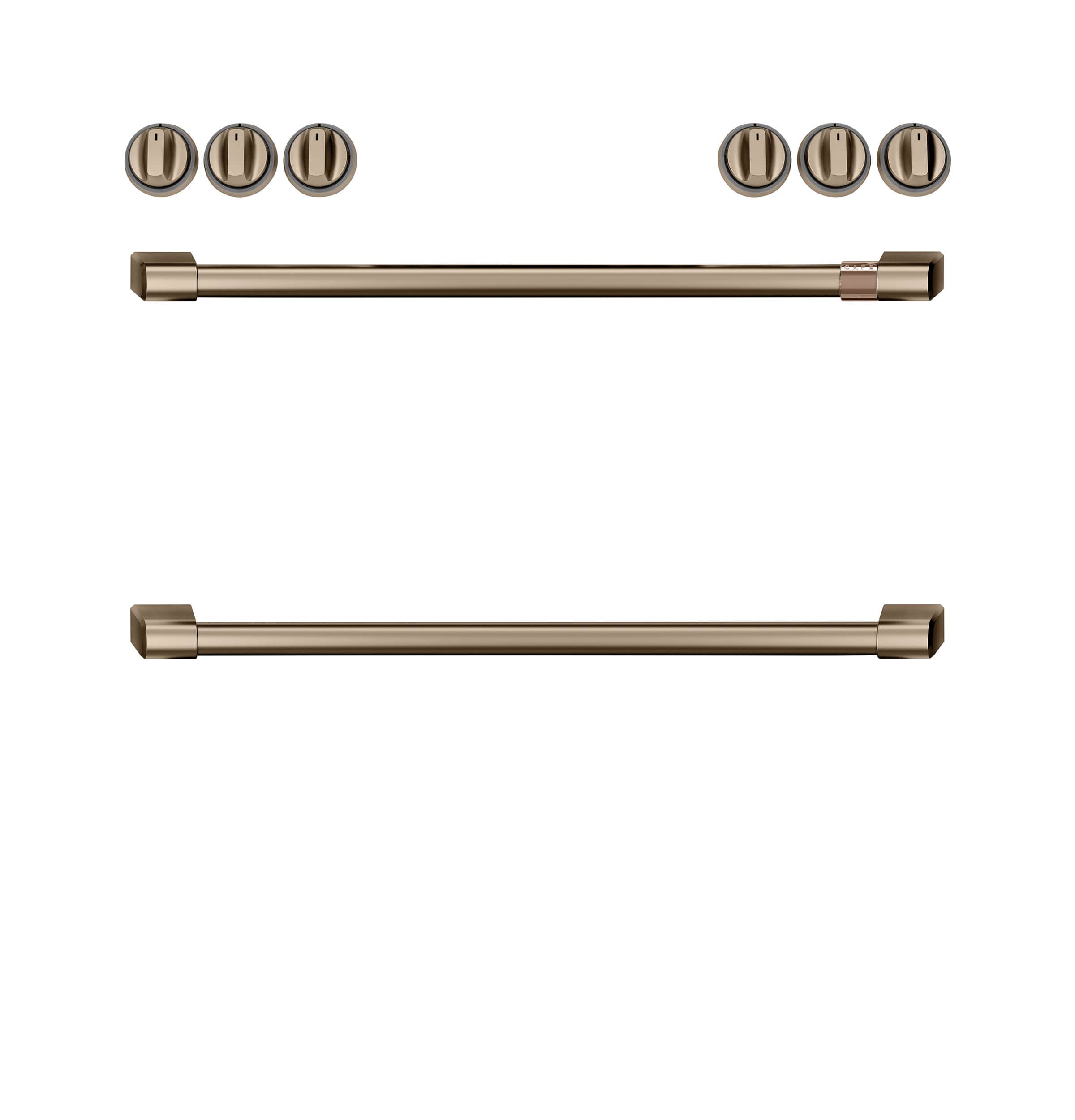 Café Front Control Electric Knobs And Handles - Brushed Bronze
