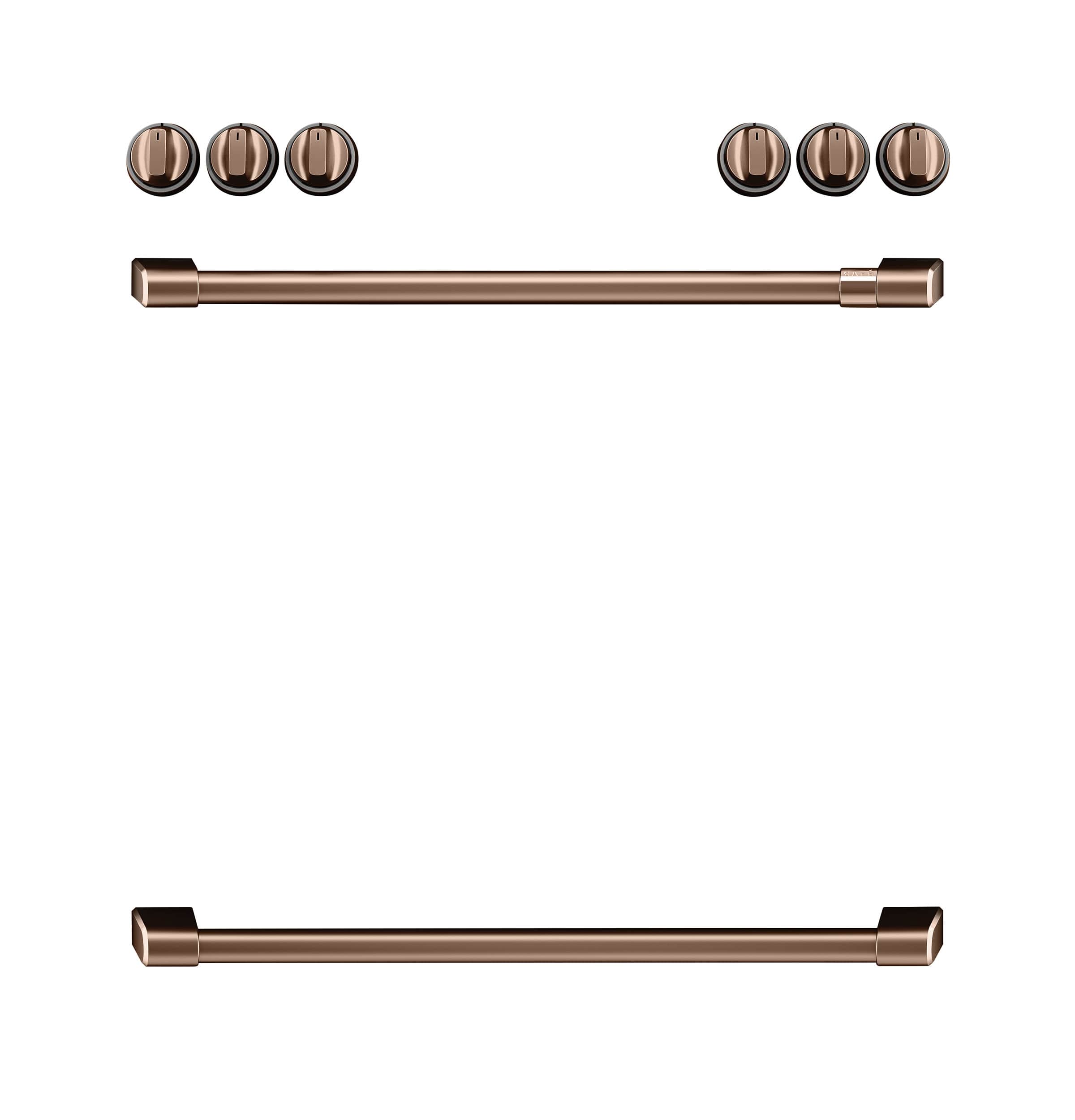Café Front Control Electric Knobs And Handles - Brushed Copper