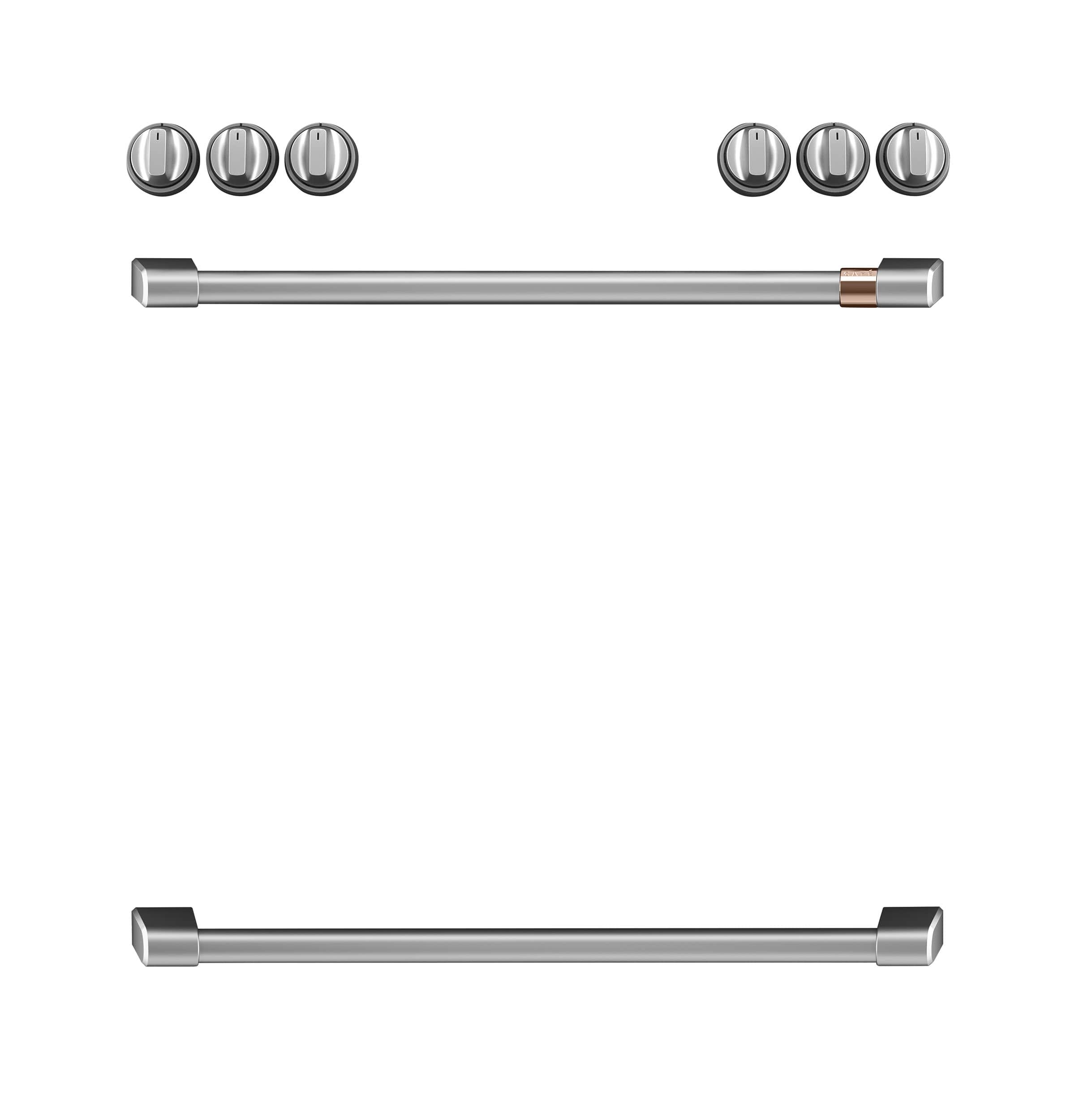 Café Front Control Electric Knobs And Handles - Brushed Stainless