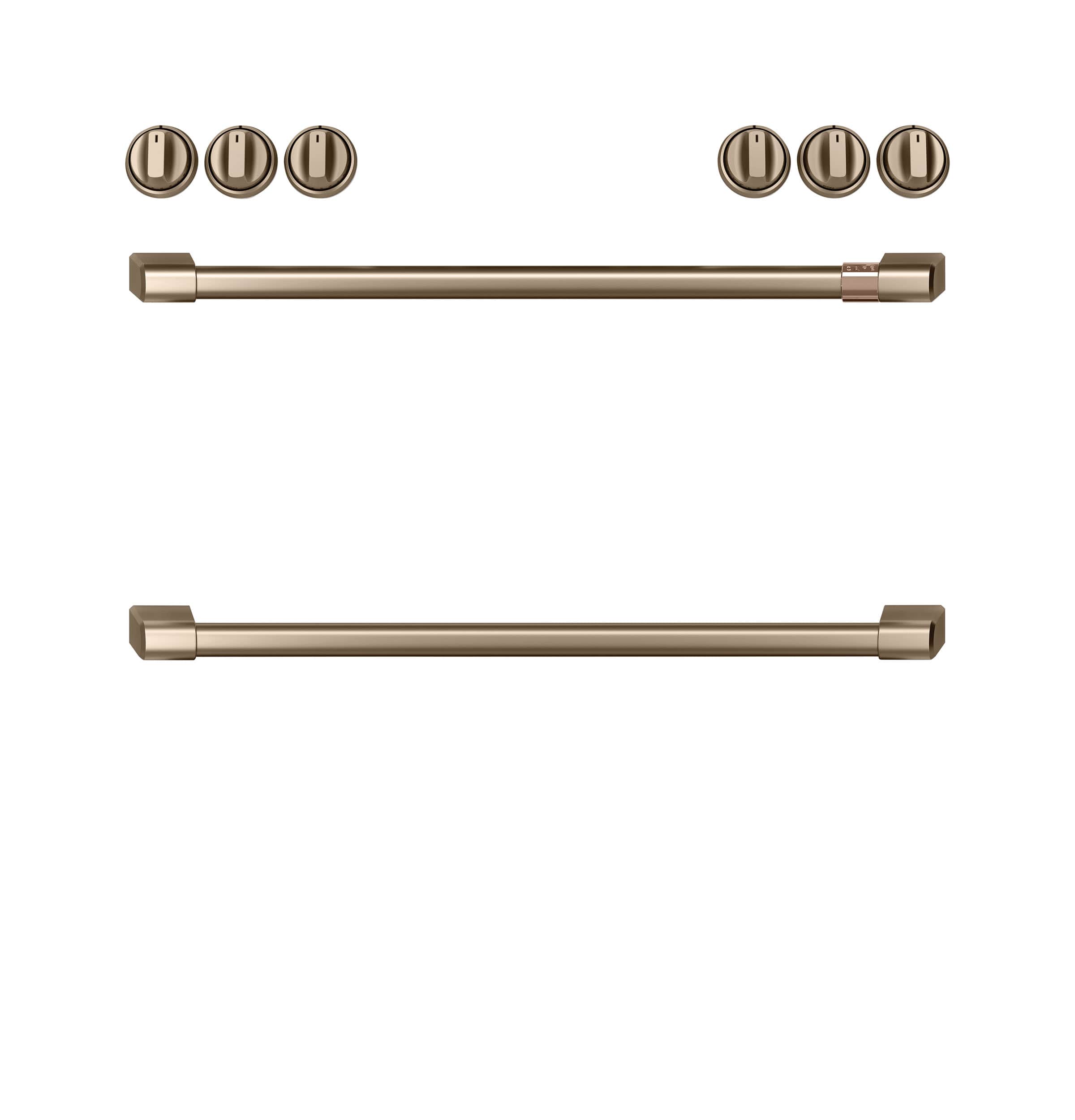 CAFÉ™ Front Control Gas Knobs and Handles - Brushed Bronze