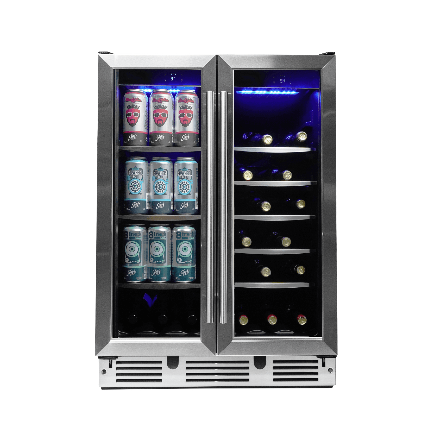 24″ Under Counter French Door Beverage Center
