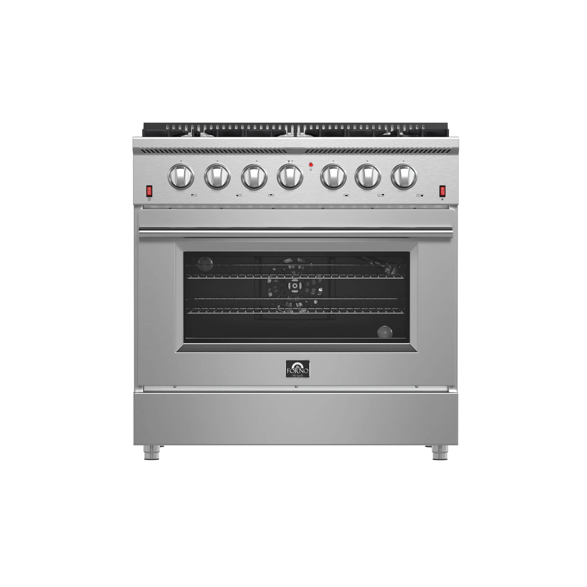 Galiano 36-Inch Freestanding Gas Range, Stainless Steel, 6 Burners, Energy Efficient