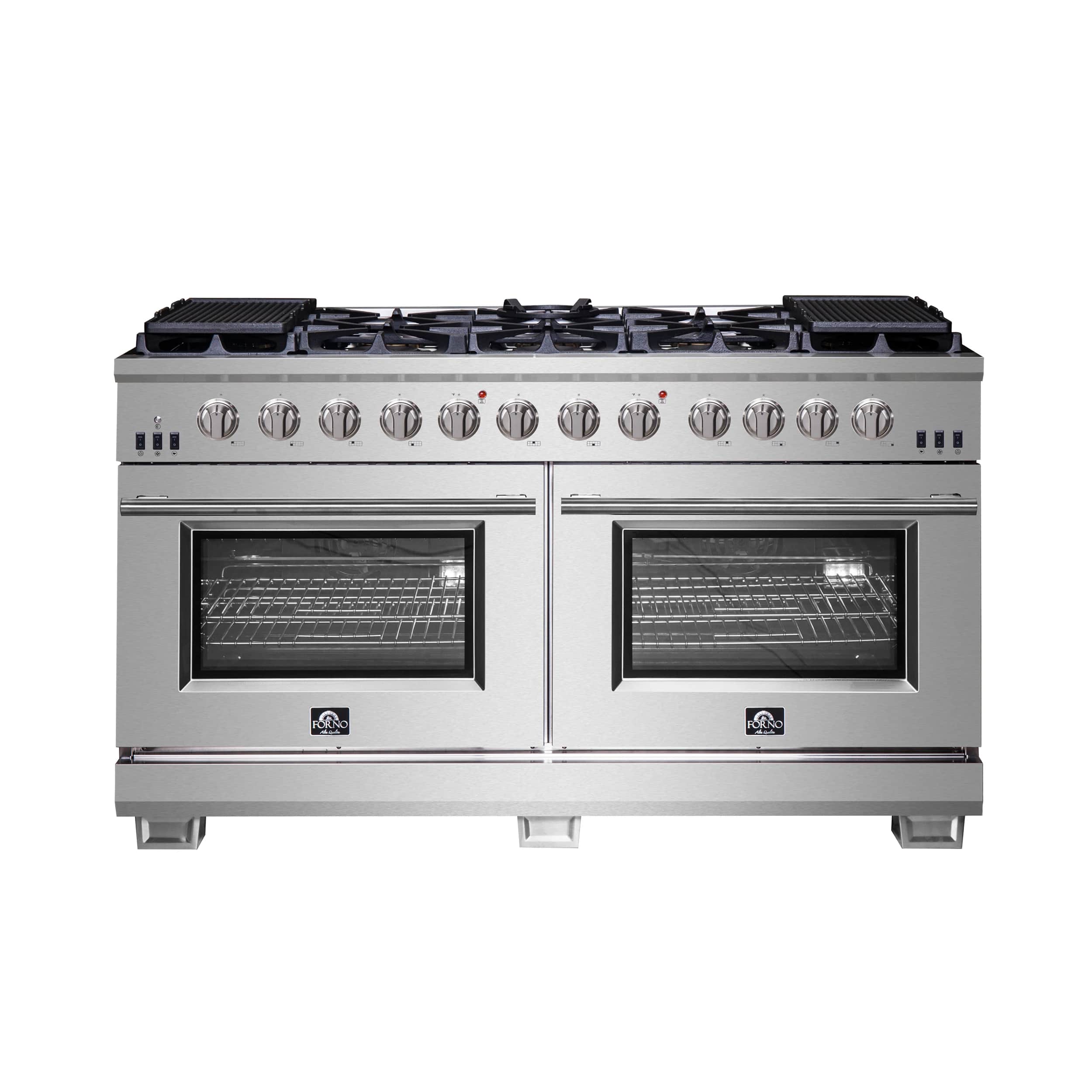 Capriasca 60-Inch Freestanding Gas Range, 10 Burners, True Convection Oven