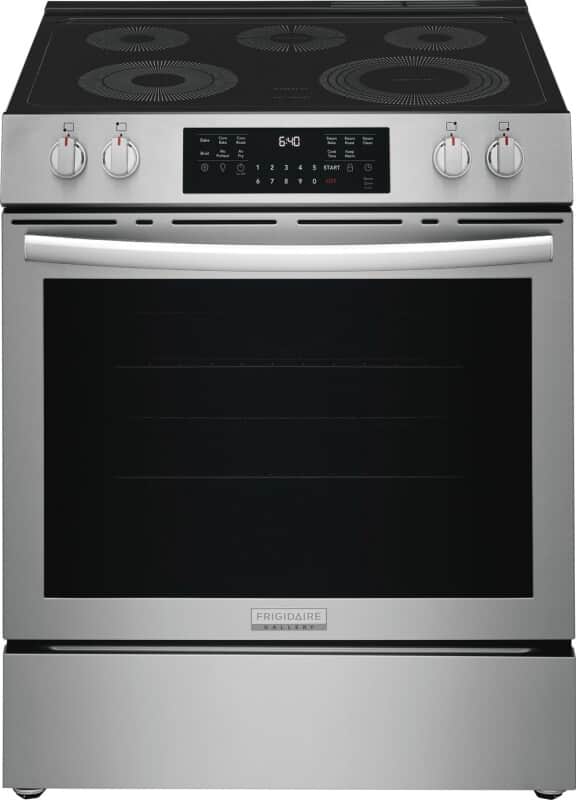 30" Front Control Electric Range with Total Convection