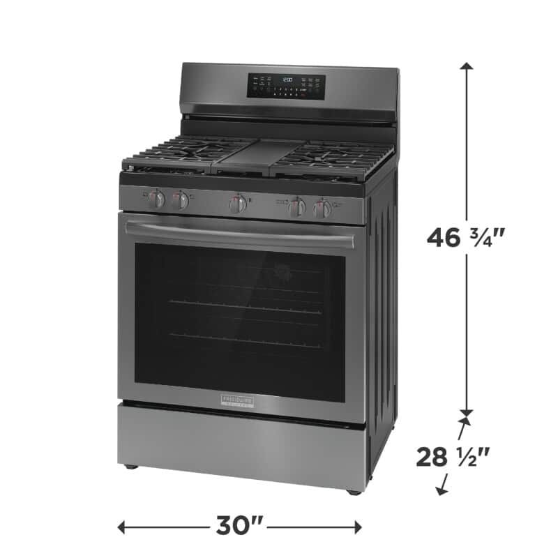 30" Gas Range with No Preheat + Air Fry