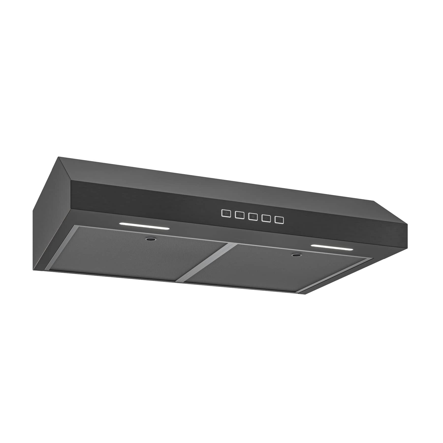 Glacier 36Inch 350 MAX Blower CFM 1.5 Sones Black Stainless Range Hood