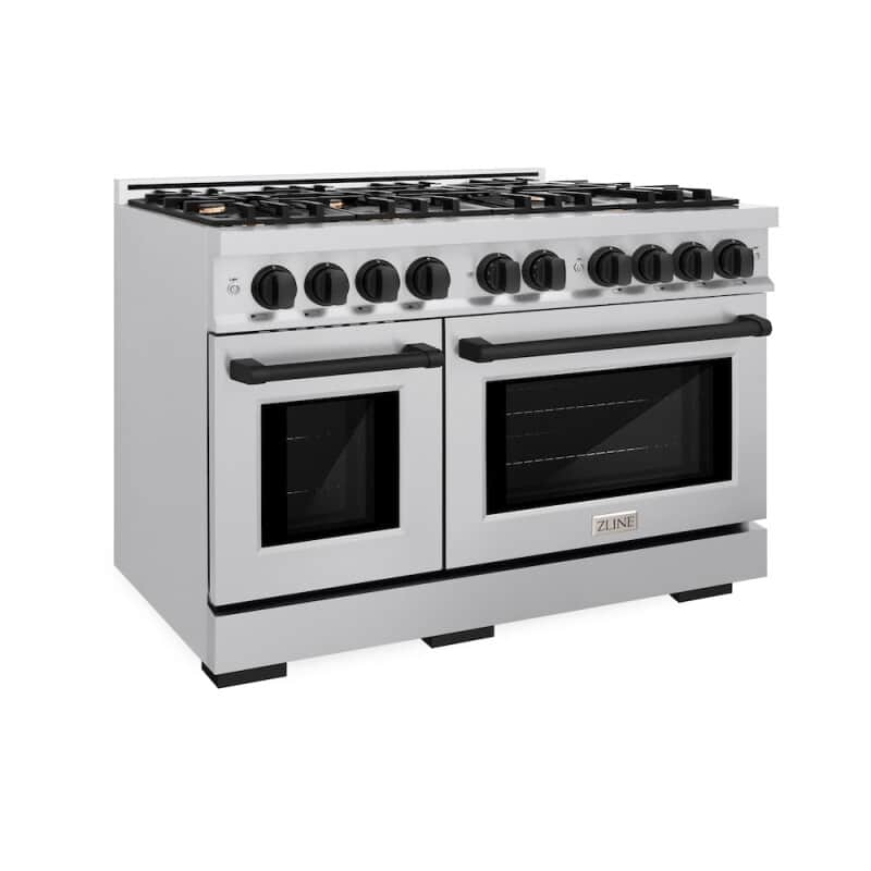 Autograph Edition 48 in. 6.7 cu. ft. Select Double Oven Dual Fuel Range with 8 Burner Gas Cooktop