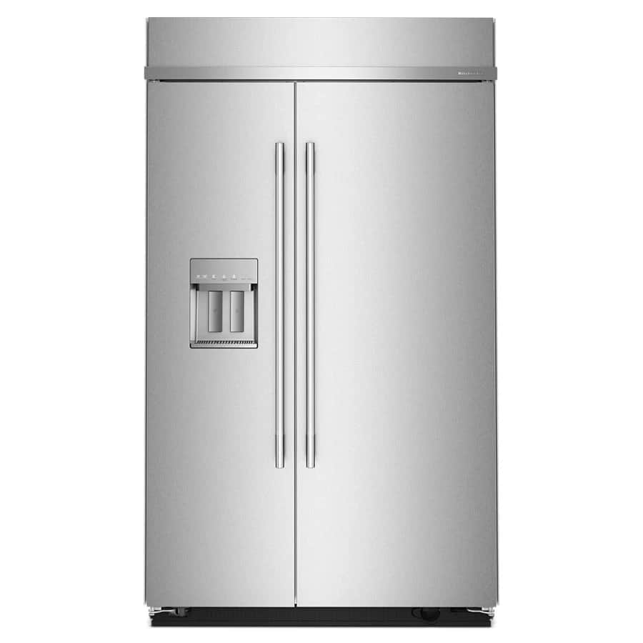 29.4 Cu. Ft. 48-Inch Built-In Side-by-Side Refrigerator with Exterior Water and Ice Dispenser with Measured Fill in PrintShield® Finish