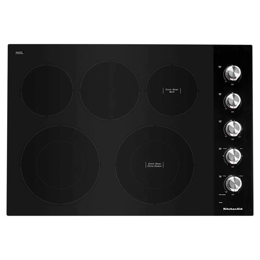 30" Electric Cooktop with 5 Elements and Knob Controls