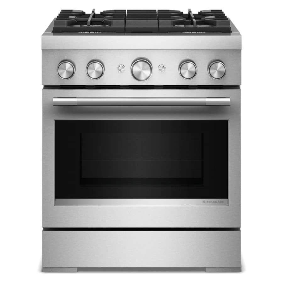 30-inch 4 Burner Commercial-style Dual Fuel Range With No Preheat Air Fry Mode