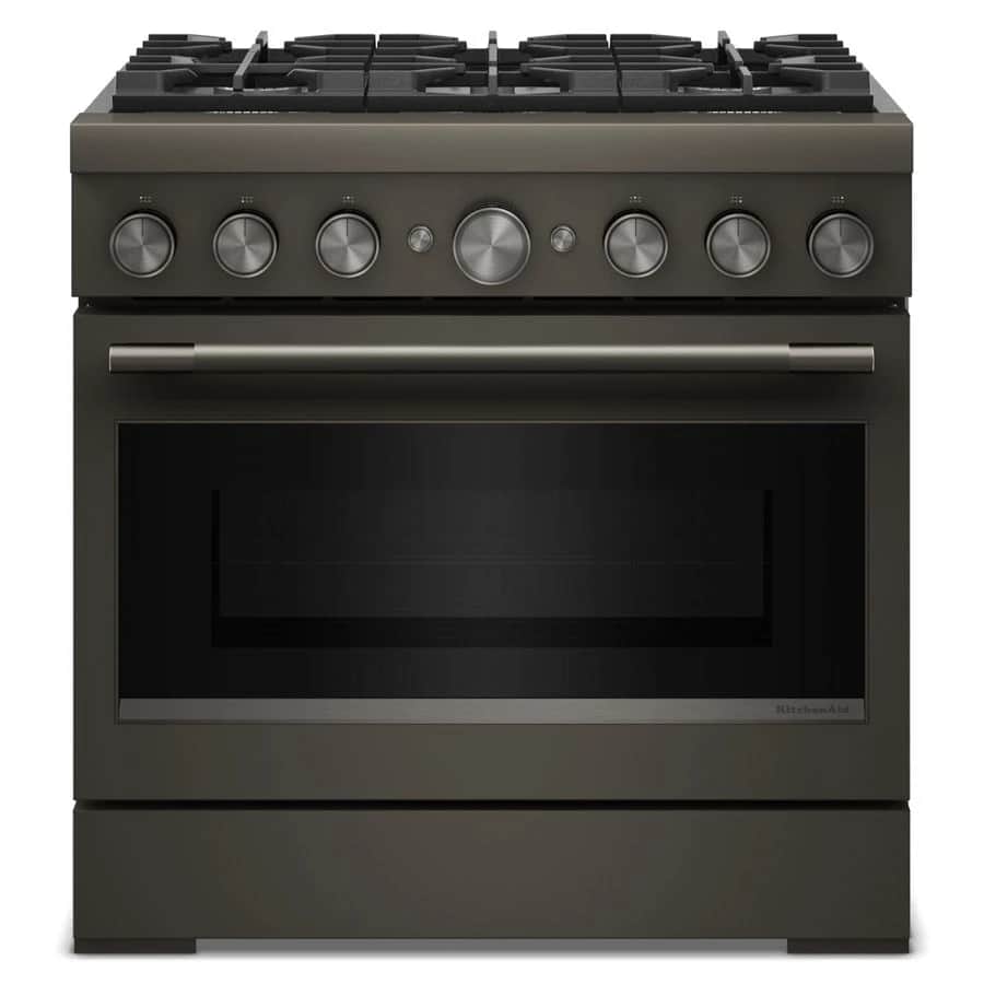 36-Inch 6 Burner Commercial-Style Dual Fuel Range with No Preheat Air Fry Mode