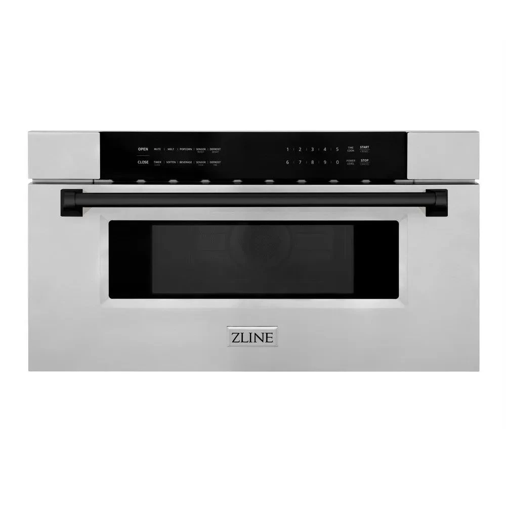 Autograph Edition 30 In. 1.2 Cu. Ft. Built-in Microwave Drawer In Stainless Steel With Matte Black Accents