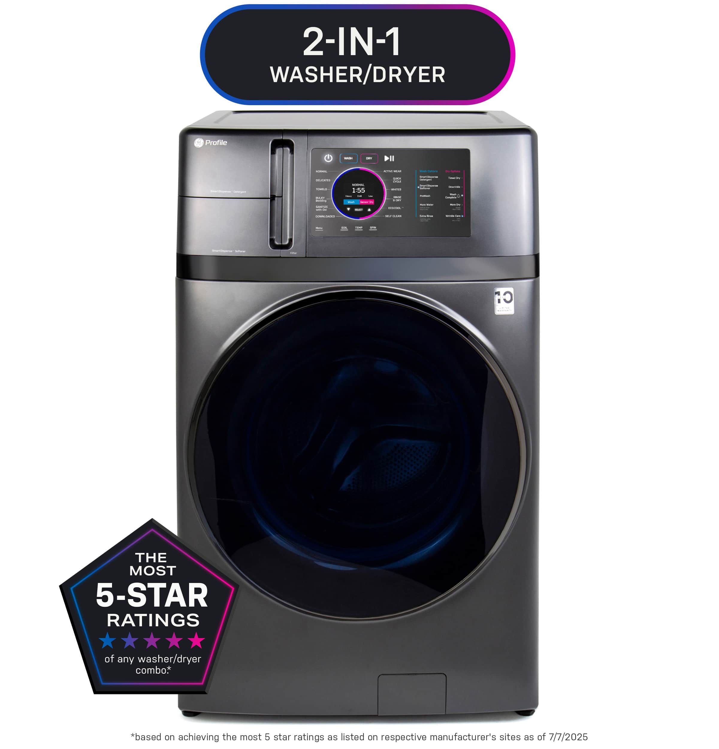 4.8 cu. ft. Capacity UltraFast Combo with Ventless Inverter Heat Pump Technology Washer/Dryer