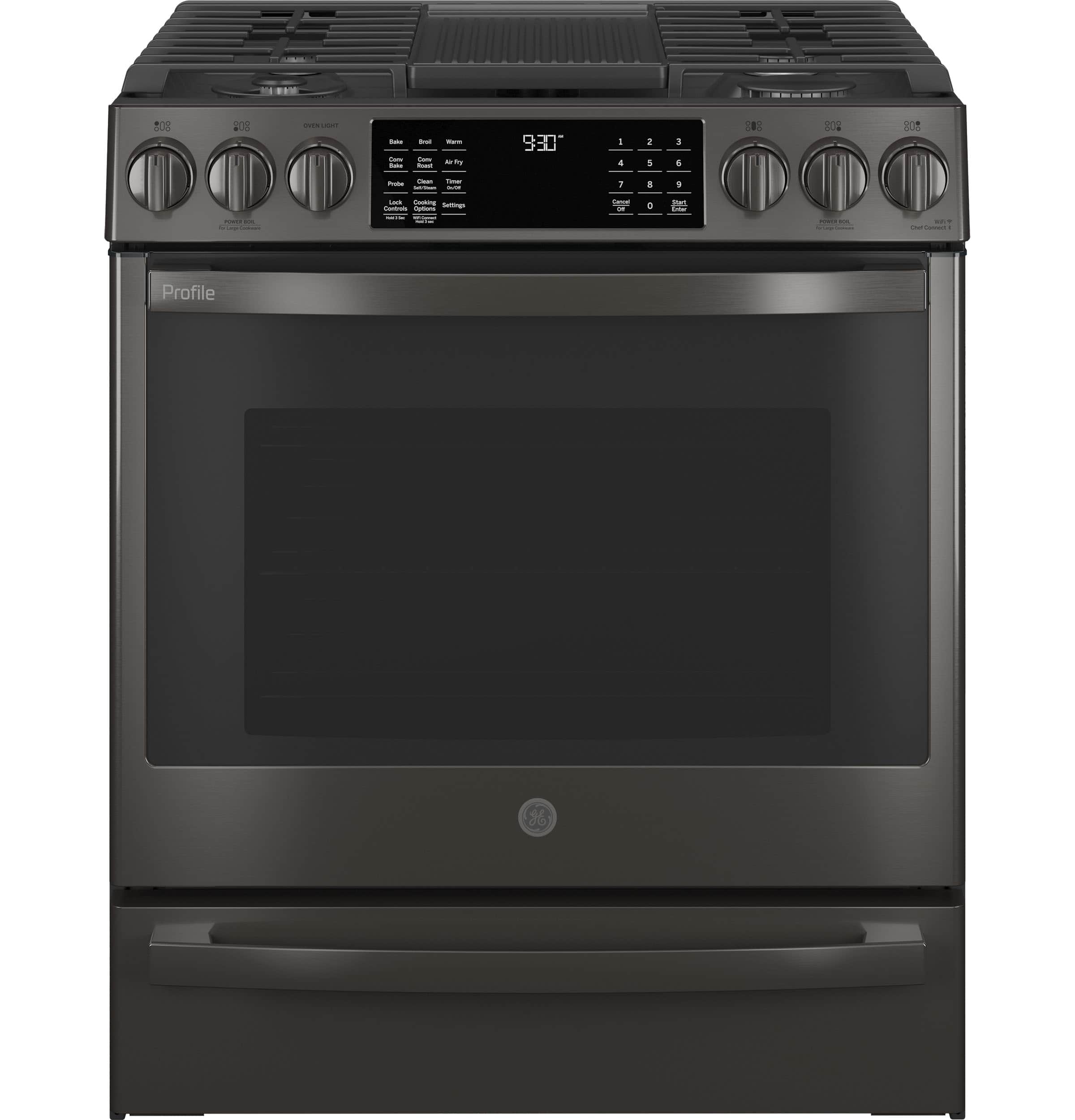 30" Smart Slide-In Front-Control Gas Range with No Preheat Air Fry