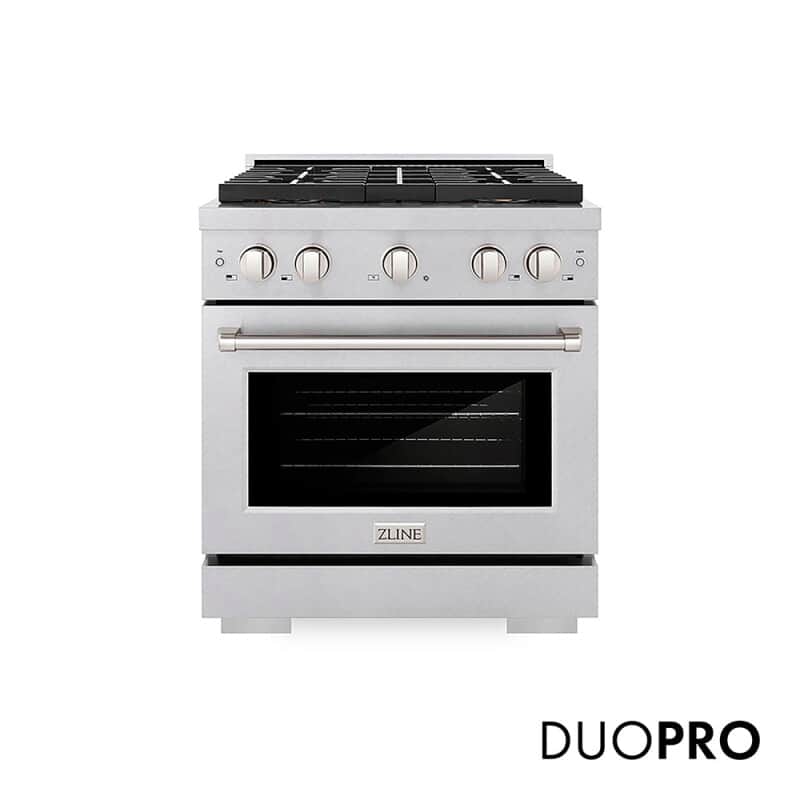 30 In. 4.2 Cu. Ft. Paramount Gas Range With 4 Burner Duopro™ Cooktop And Convection Gas Oven In Satin Stainless Steel