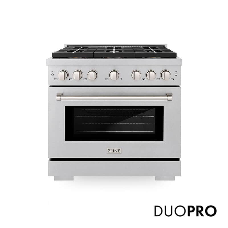 36 In. 5.2 Cu. Ft. Paramount Gas Range With 6 Burner Duopro™ Cooktop And Convection Gas Oven In Satin Stainless Steel