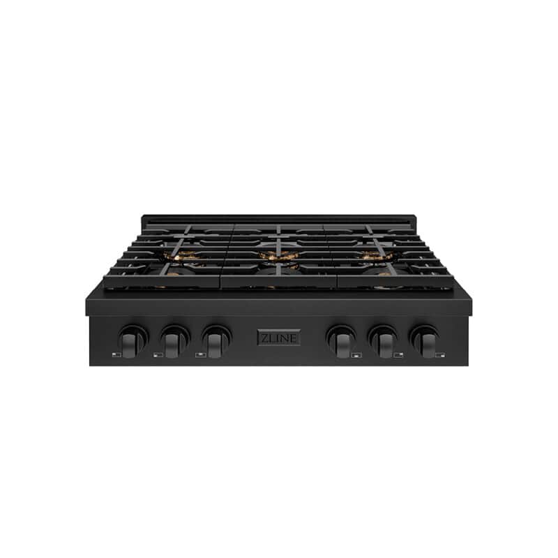 36 In. Paramount Gas Rangetop With 6 Burner Duopro™ Cooktop In Black Stainless Steel