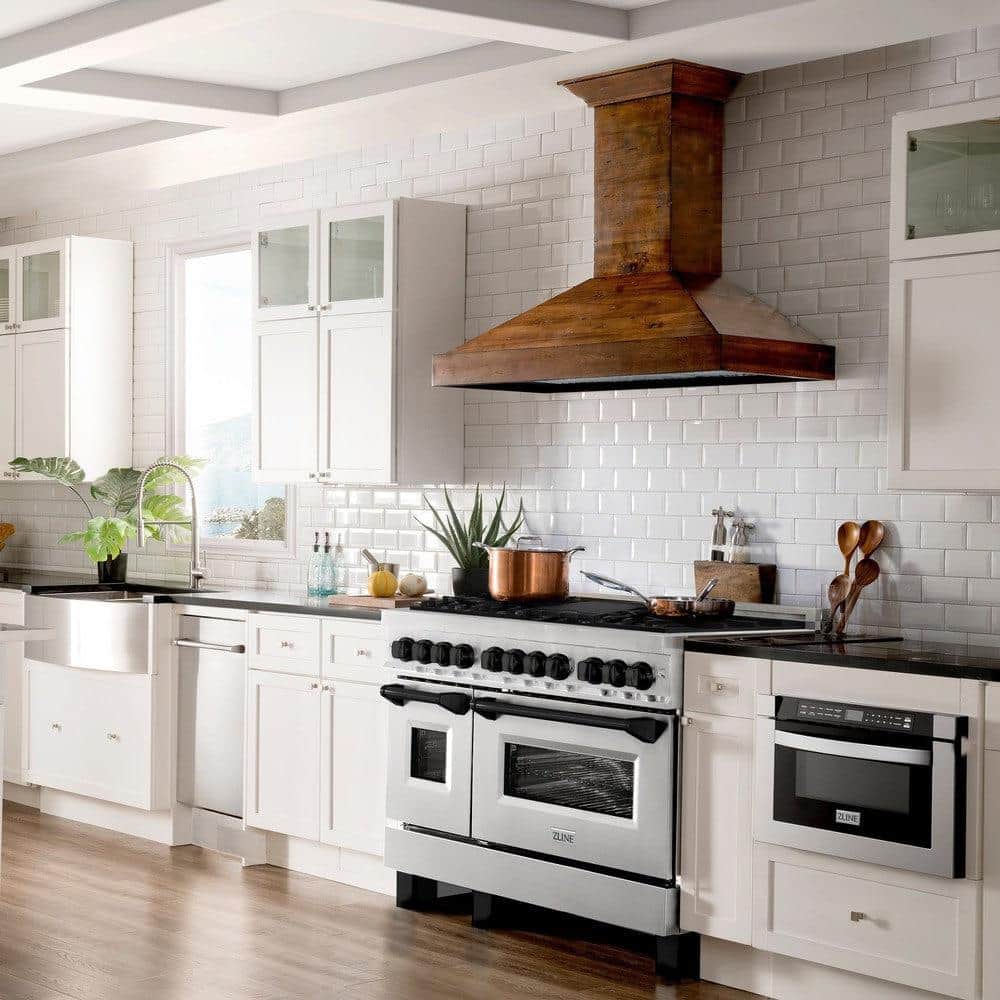 Autograph Edition 48 In. 6.0 Cu. Ft. Legacy Dual Fuel Range With 7 Burner Gas Cooktop And 2 Electric Ovens In Stainless Steel And Matte Black Accents