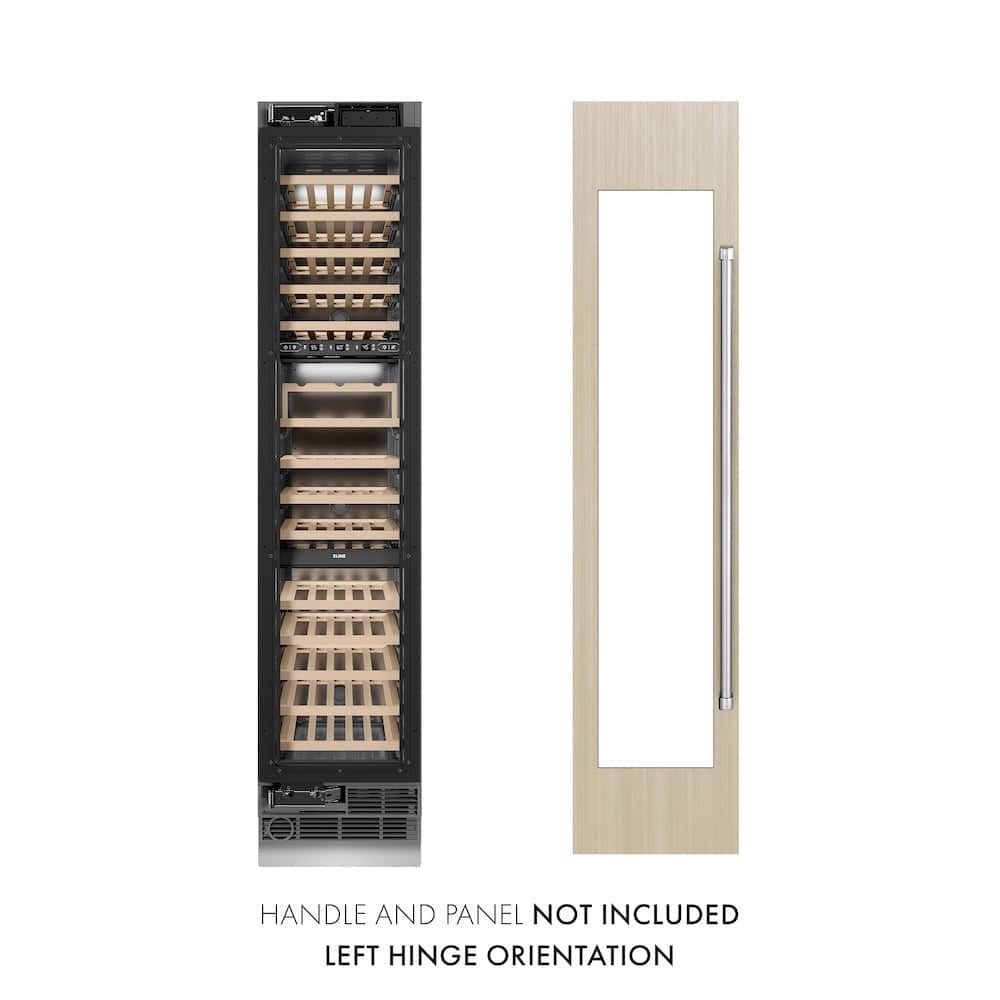 18 In. 9.0 Cu. Ft. Triple Zone 68 Bottle Panel Ready Left Hinge Column Wine Cooler