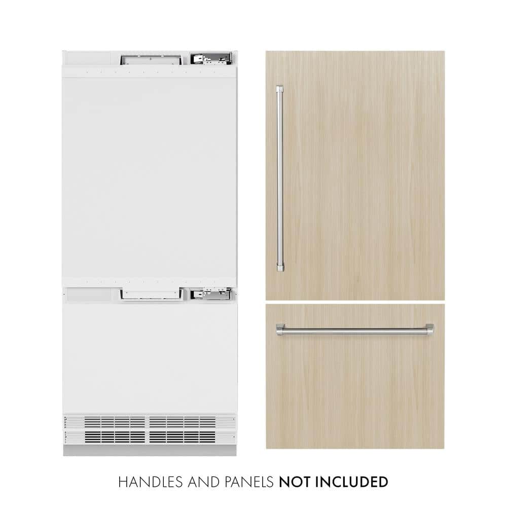 36 In. 19.8 Cu. Ft. Panel Ready Built-in Bottom Freezer Refrigerator With Water Dispenser And Ice Maker