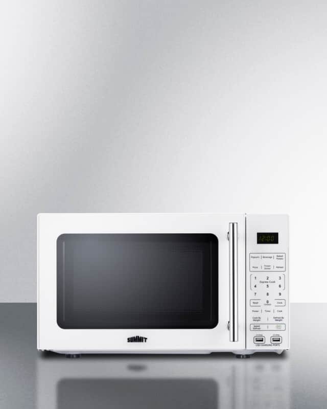 Compact Microwave with USB Ports and Allocator