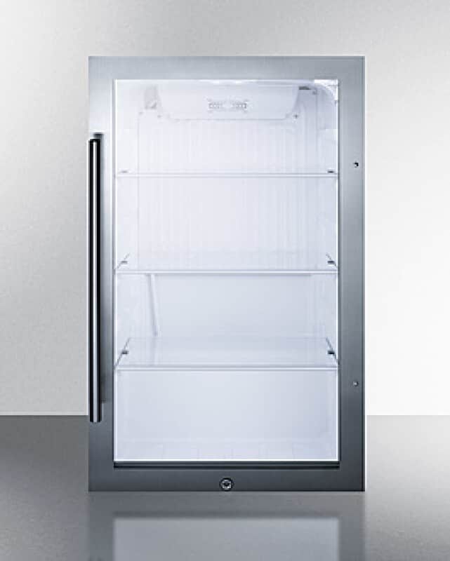 Shallow Depth Indoor/Outdoor Beverage Cooler, ADA Compliant