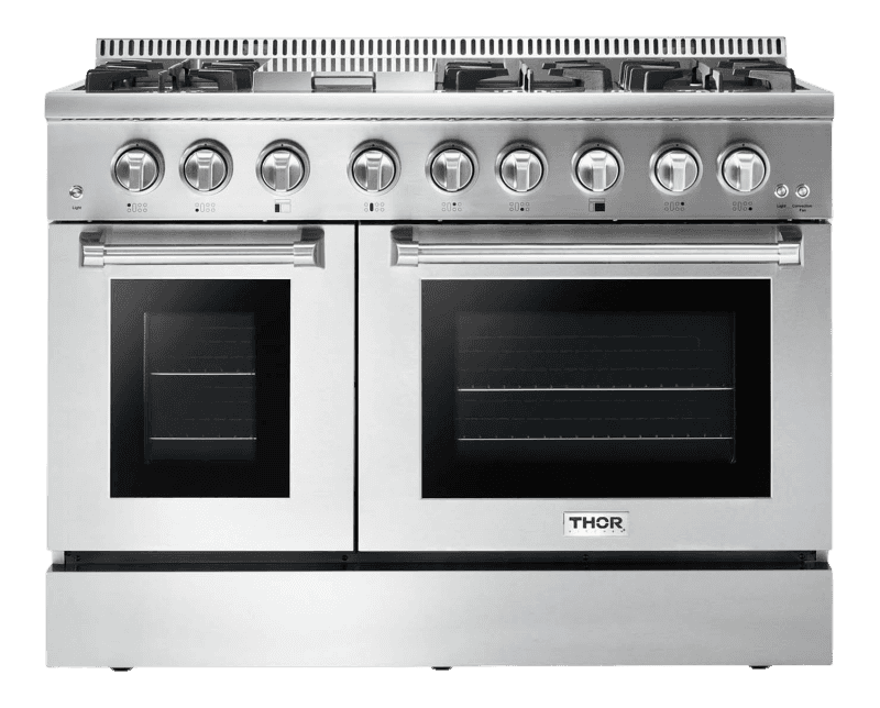 48 Inch Professional Dual Fuel Liquid Propane Range In Stainless Steel