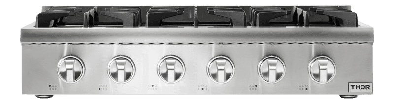 36 Inch Professional Gas Rangetop With 6 Burners, Lp Convertible Thor Kitchen