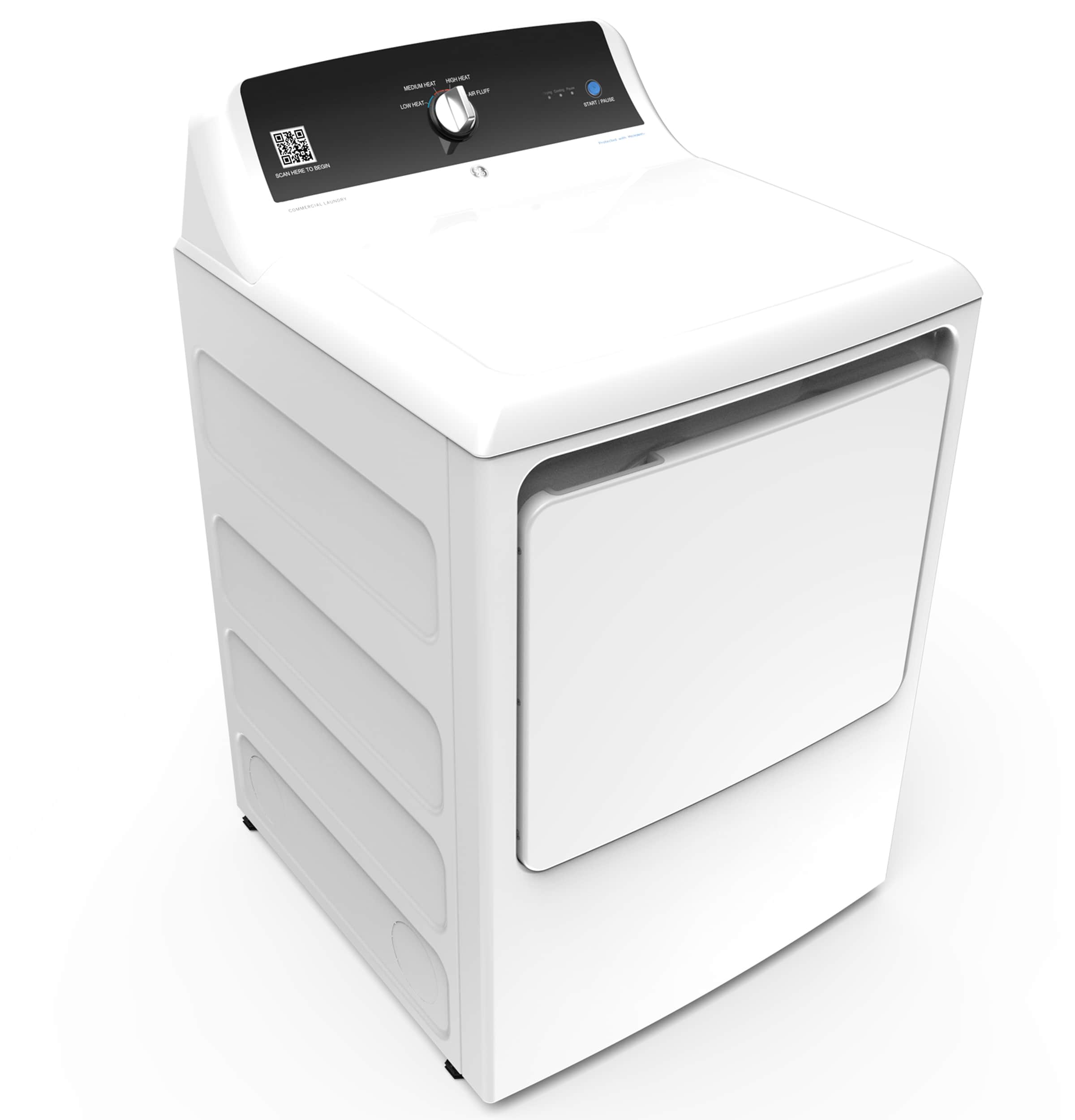 7.4 cu. ft. Capacity aluminized alloy drum Commercial Electric Dryer with Sensor Dry, Built-In App Payment System SITE WIFI REQUIRED