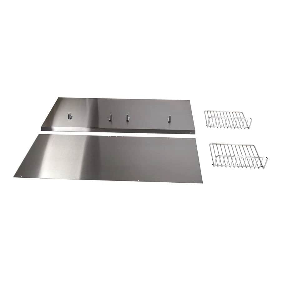 36" Range Hood Backguard Kit With Dual Position Shelf, Stainless Steel, Fits Jxw9036wp And Jxu9136wp, Size: 20" H
