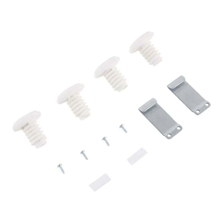 Washer & Dryer Stacking Kit For 27", With Hooked Galvanized Steel Brackets, 4 Leveling Dryer Feet, 2 Clips, And 4 Screws