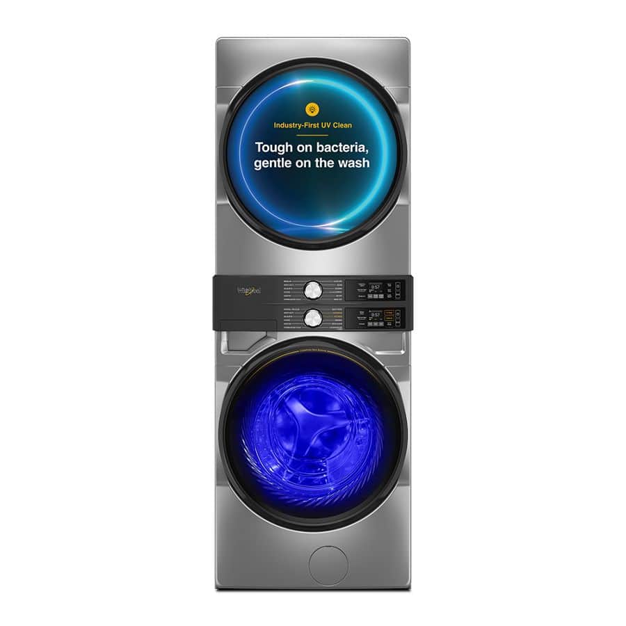 Smart ENERGY STAR® Front Load Laundry Tower with UV Clean Technology & FreshFlowTM Vent System 4.5 cu. ft. Washer & 7.4 cu. ft. Electric Dryer