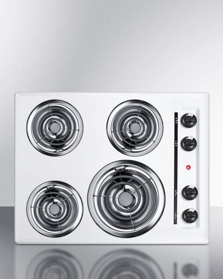 24" Wide 4-Burner Coil Cooktop