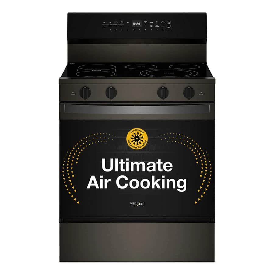 30-inch Electric Smart Range with Air Cooking Technology, No Preheat Air Fry, High Speed Preheat Oven, WipeClean™ Coating, and Steam/Self Clean